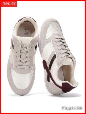 Lace-Up Sneakers with Memory Foam Non-Slip Casual Work Shoes